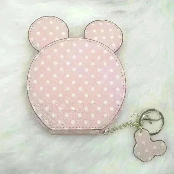 Pink Polka Dot Coin/Card Purse, Mini Mouse Inspired - Picture 6 of 6